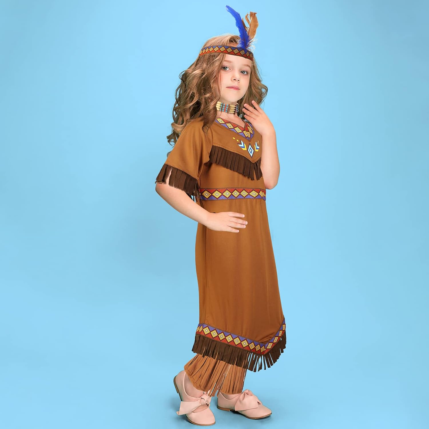 Boyiee Native Prince Indian Princess Costume for Kids Halloween Mardi Gras