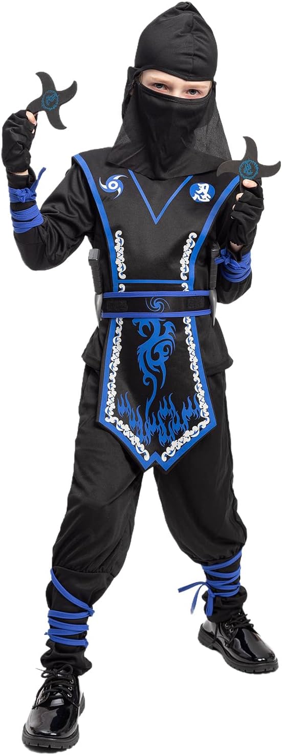 Jazgrom Kids Ninja Costume for Boys Halloween