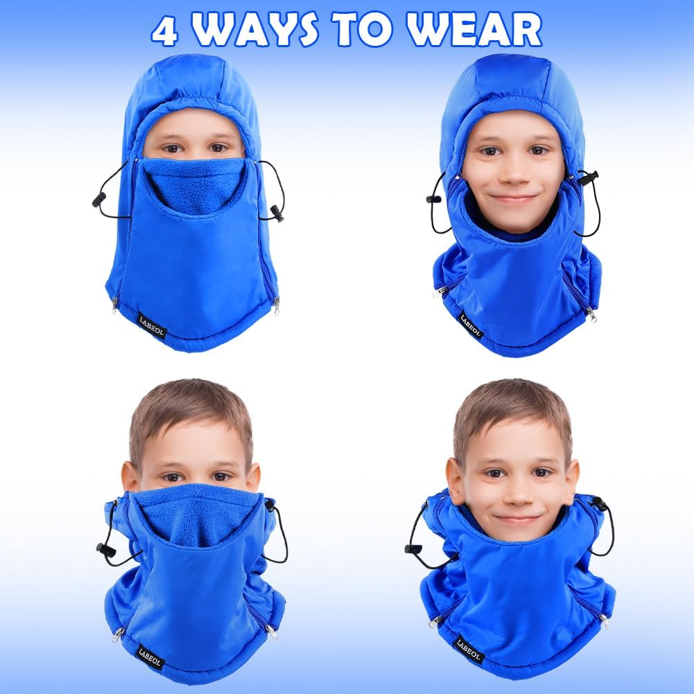 Adjustable skiing face mask for kids