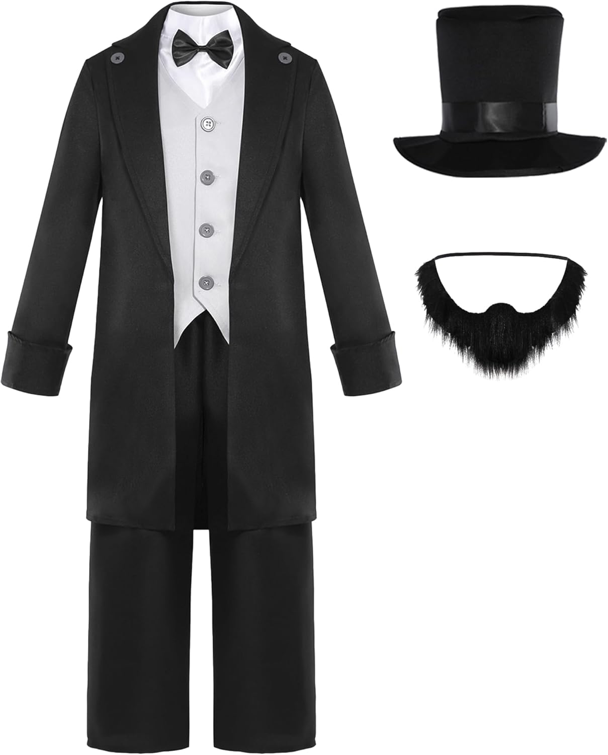 Abraham Lincoln Costume Boys Halloween Presidents Day Dress Up