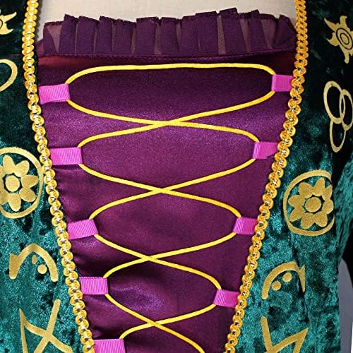 Glowing Halloween Sparkles Winifred Sanderson Witch Costume for Girls Kids