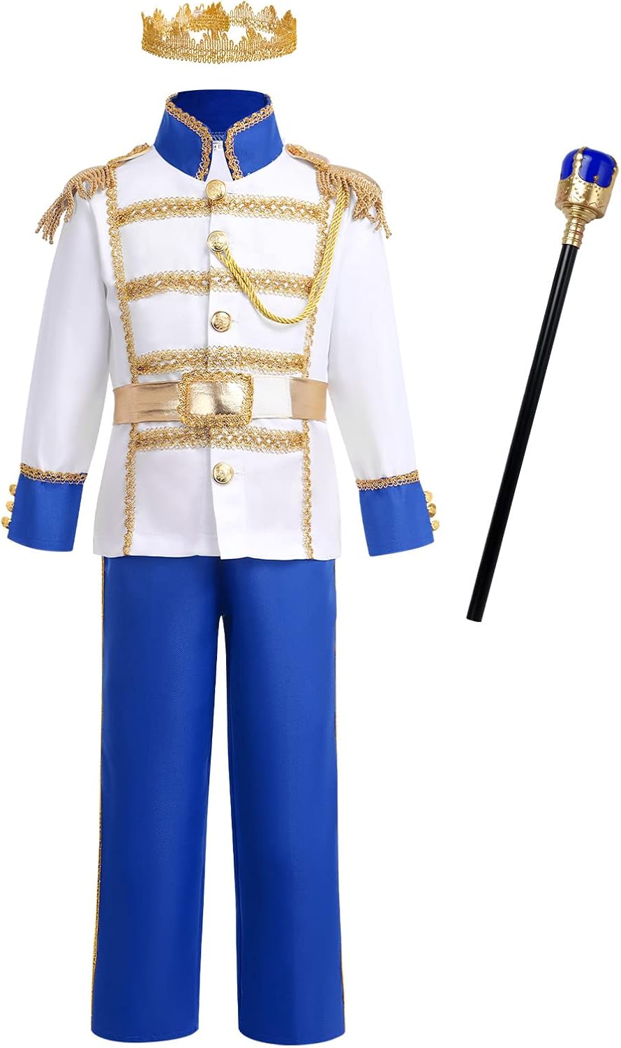 IBAKOM Prince Charming Costume for Boys