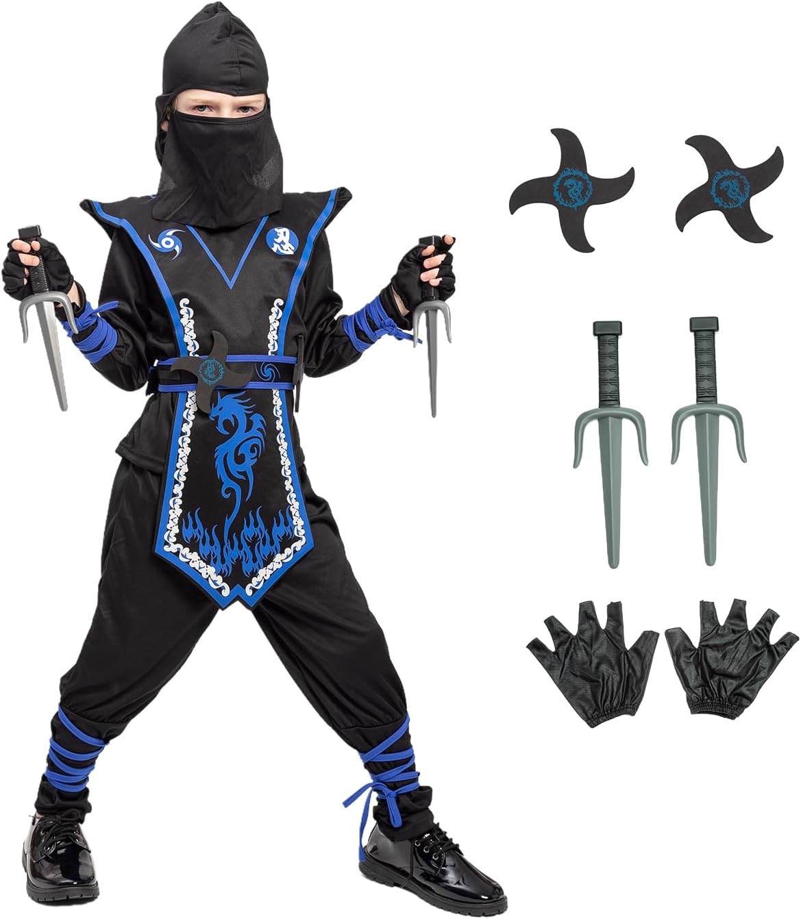 Jazgrom Kids Ninja Costume for Boys Halloween