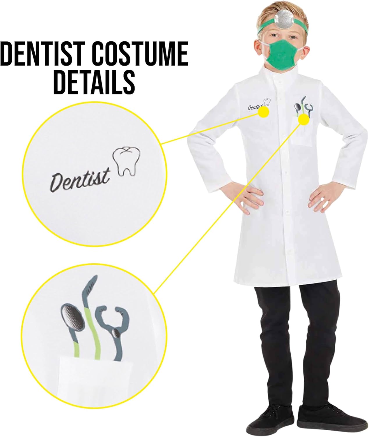 Kids Fun Dentist Costume Set Role-Playing