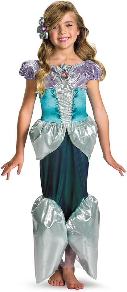Disguise Ariel Shimmer Deluxe Costume - Medium Perfect for Kids