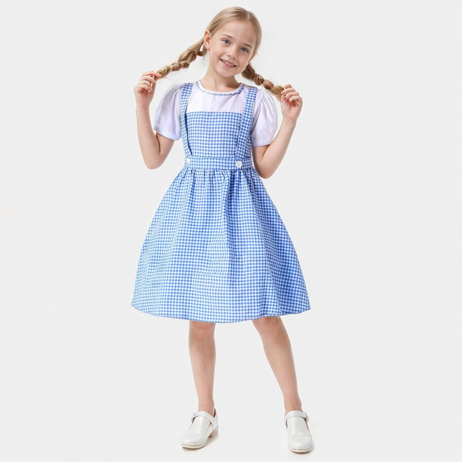 Girls Halloween Plaid Dress Up Costume