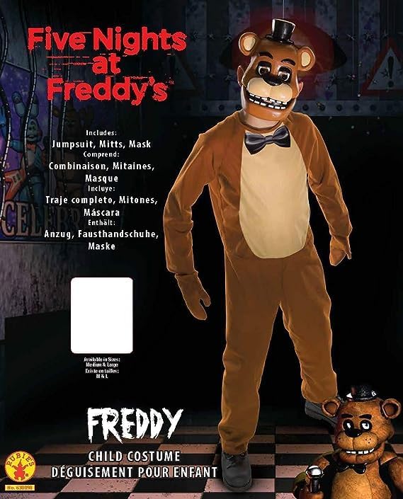 Freddy Bear Costume Value-Priced for Medium Kids