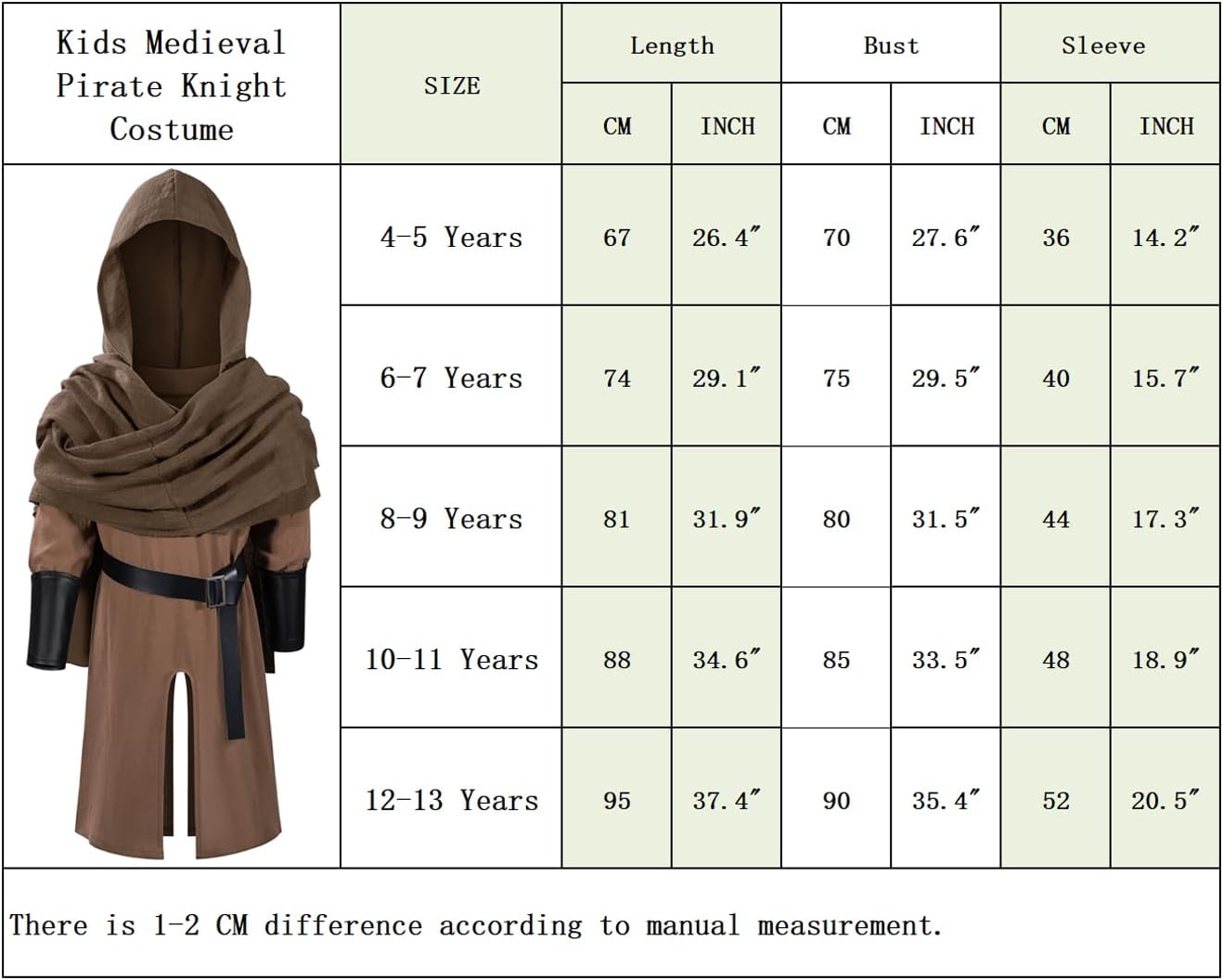 TOKYO REVENGERS Kids Medieval Renaissance Pirate Costume Knight Outfit