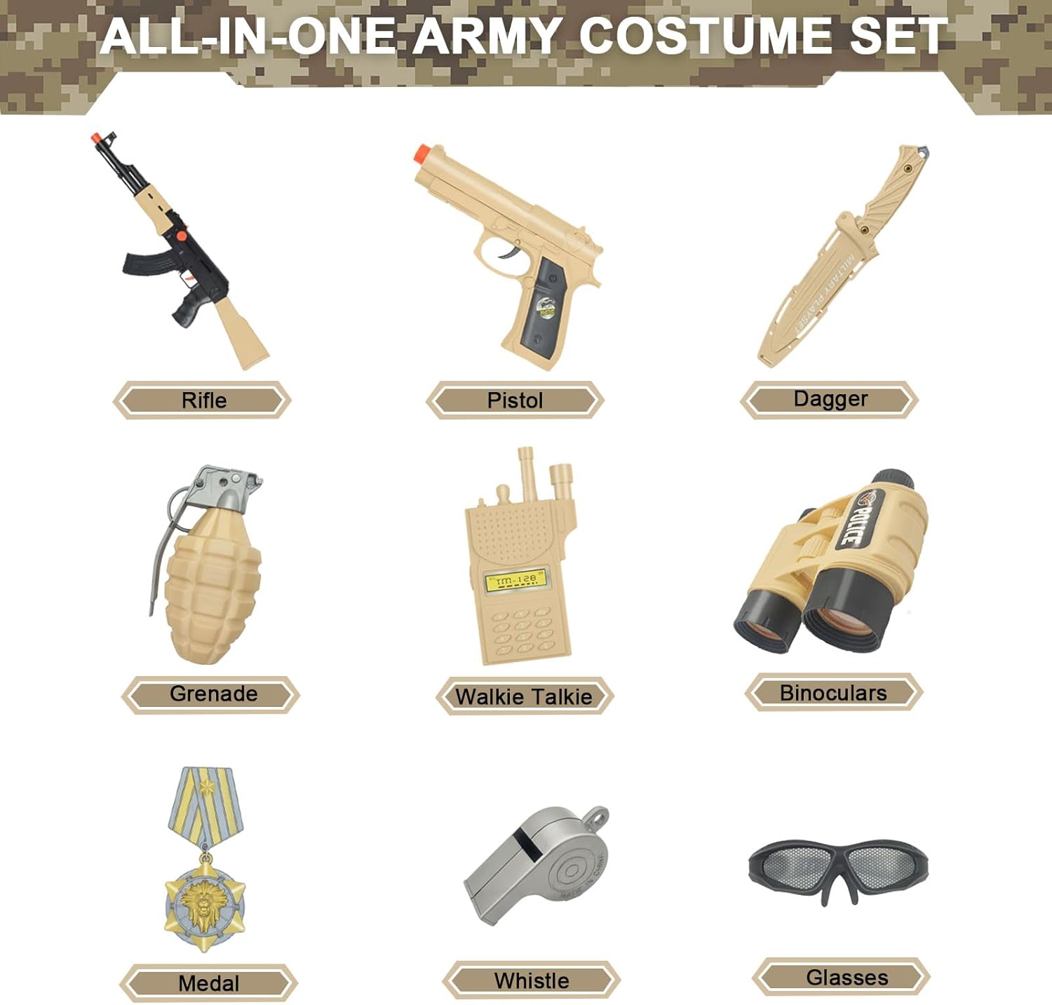 Halloween Army Soldier Costume for Kids