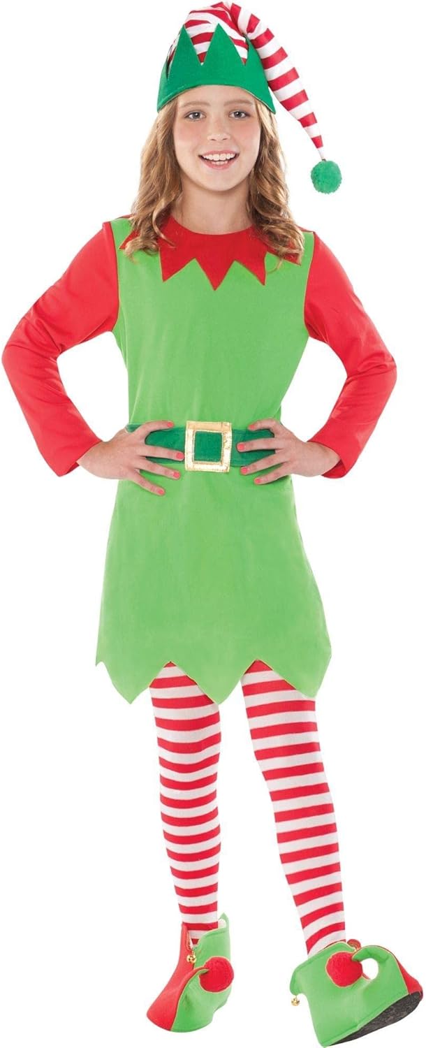 Amscan Christmas Elf Costume for Girls Medium