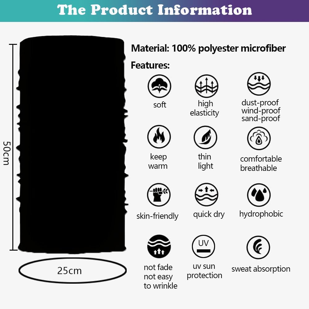 Sidasion UV-Protecting Neck Gaiter Mask for Men Women