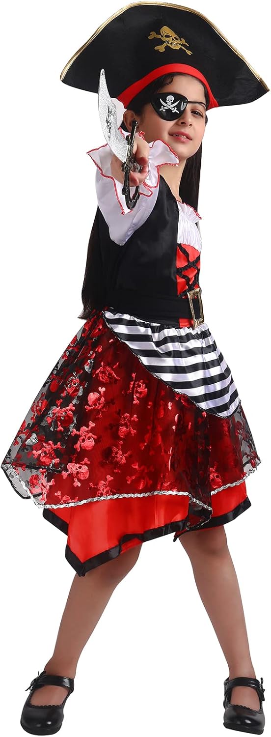 Girls Pirate Costume Accessories for Halloween Kids Fun