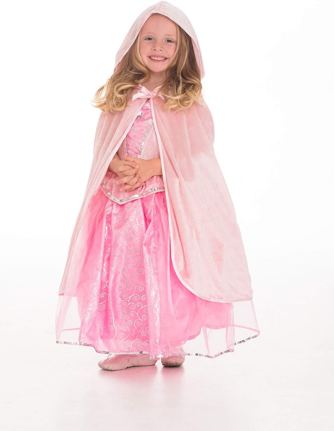 Little Adventures Traditional Pink Cloak for Girls - SM 1-5 Yrs