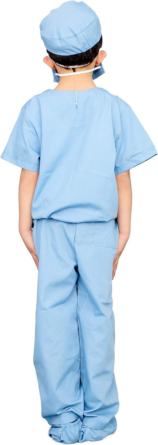 Costume Agent Doctor Scrubs Kids Blue Halloween Costume Set