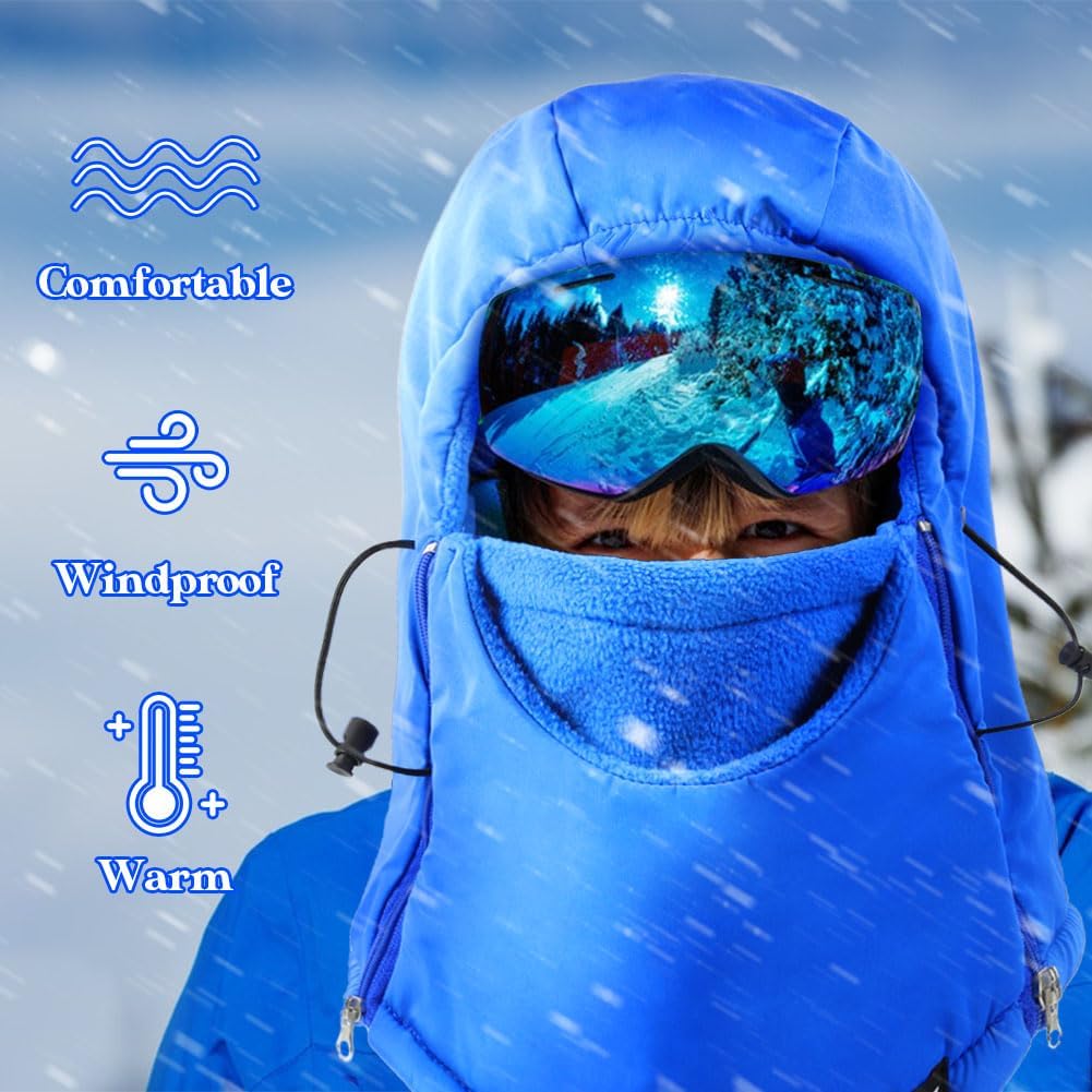 Adjustable skiing face mask for kids