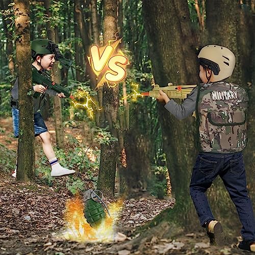 ZIRSENG 20-Piece Army Costume for Kids 3-10