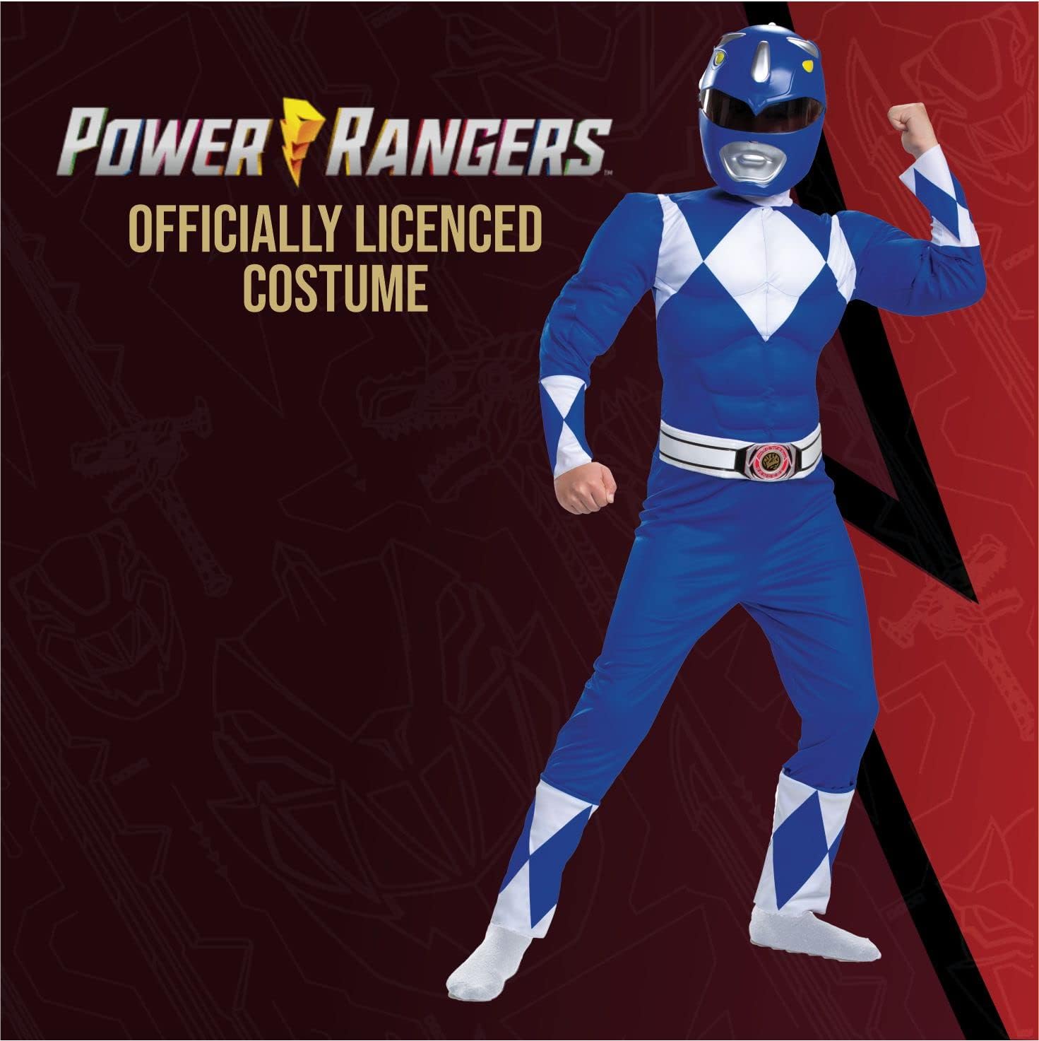 Power Rangers Boys Blue Ranger Costume Dress - Disguise
