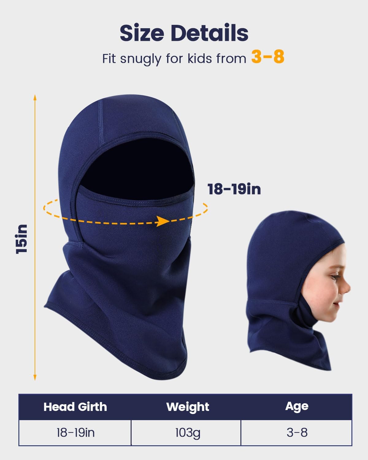 Aegend Balaclava Face Mask for Kids WindproofCold-weather Protection