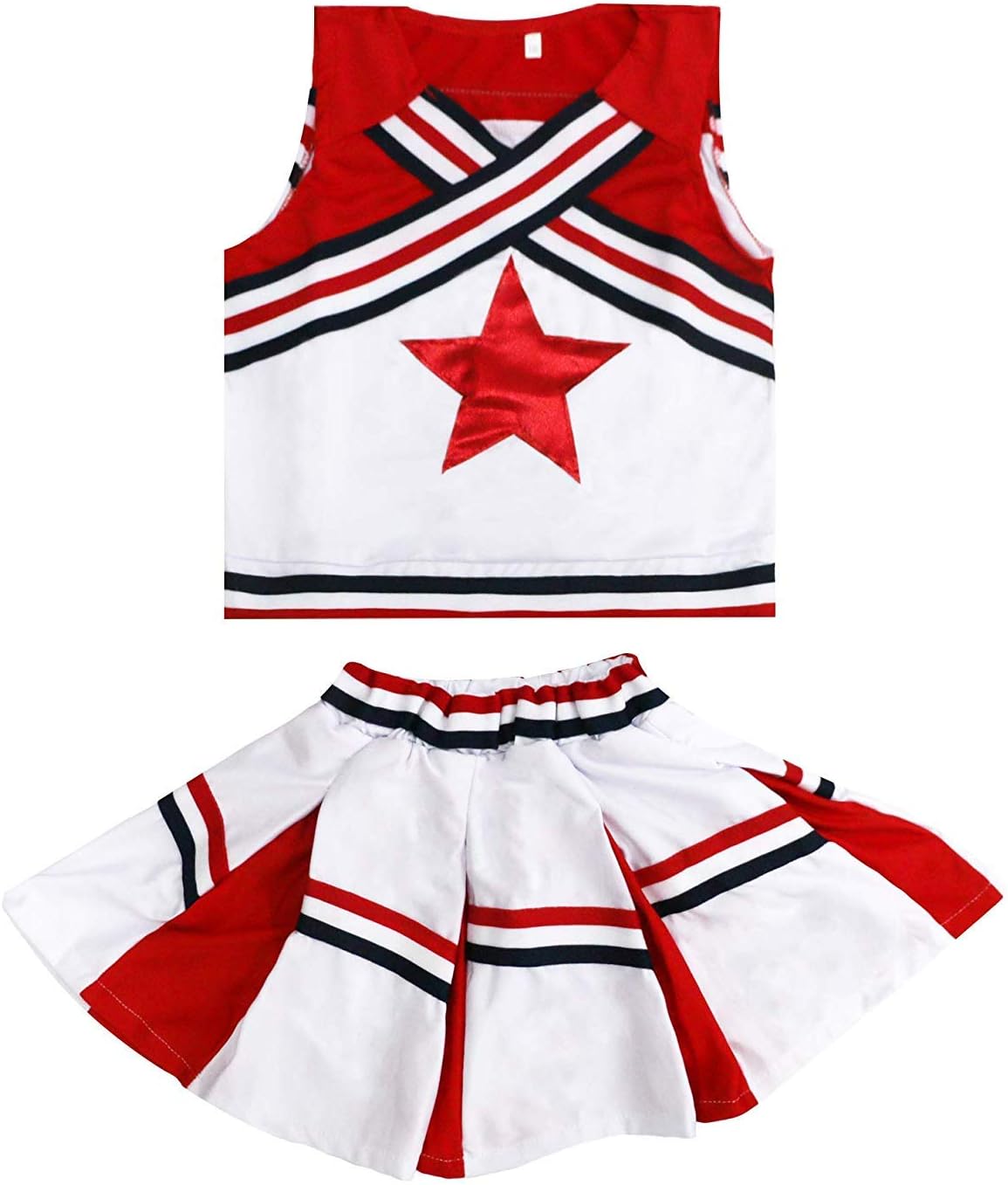 LOLANTAVIP Bright Red Cheerleader Uniform