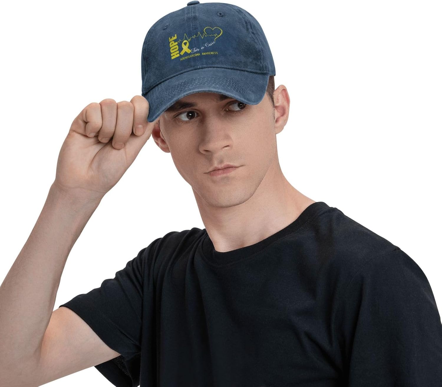 RTATBY Hope for A Cure Adenosarcoma Awareness Baseball Cap