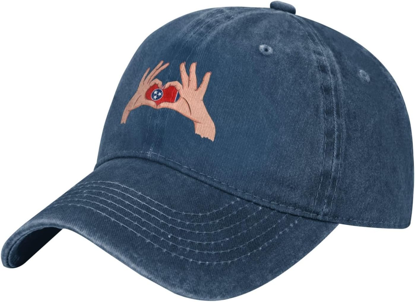 Holding A Heart Flag of Tennessee Baseball Cap