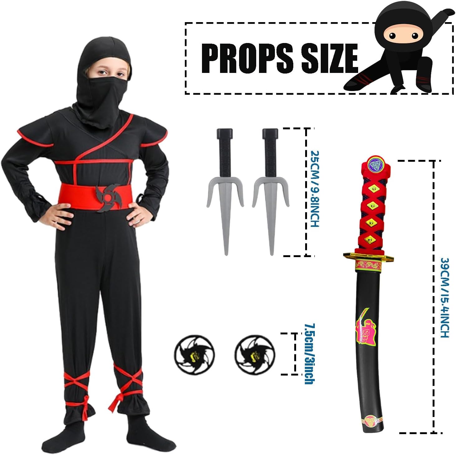Ninja Pirates Boys Costume Set