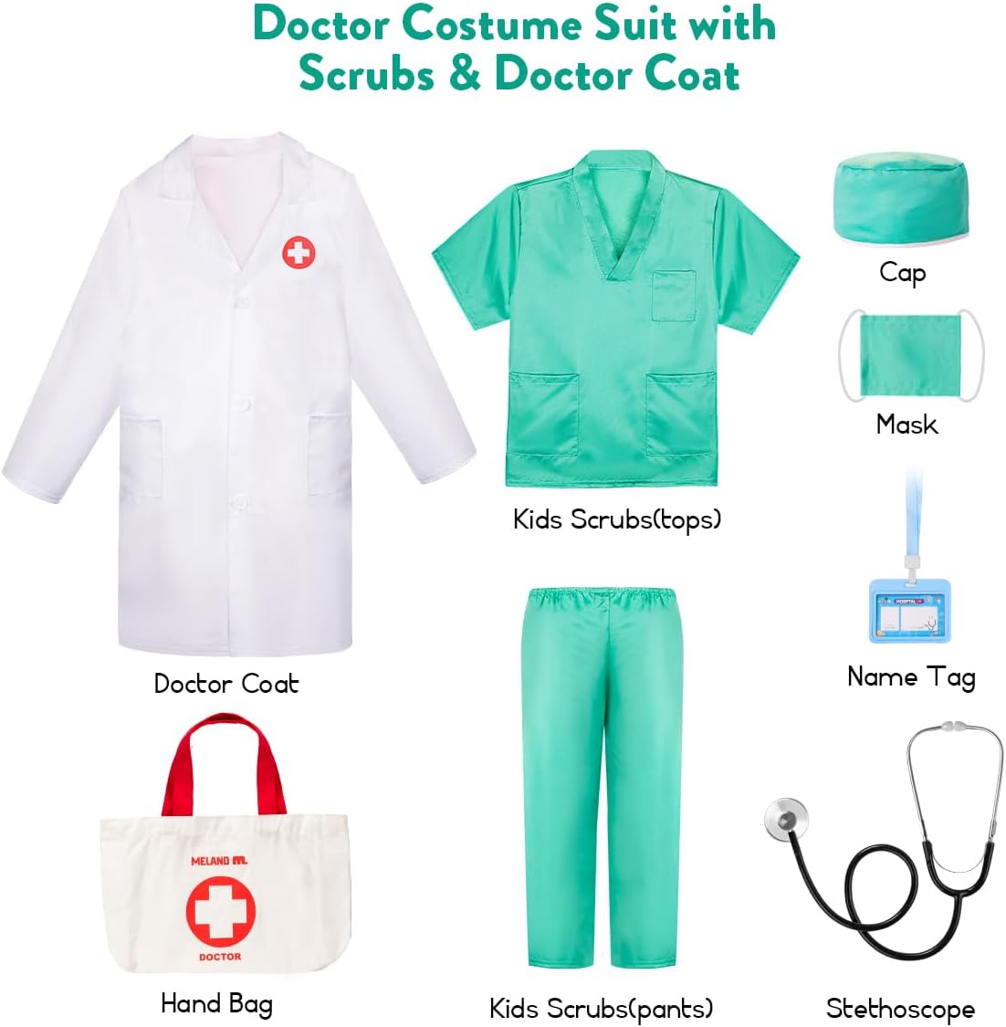 Meland Doctor Costume for Kids