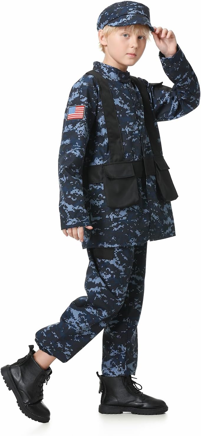 GRAJTCIN Kids Army costume full set