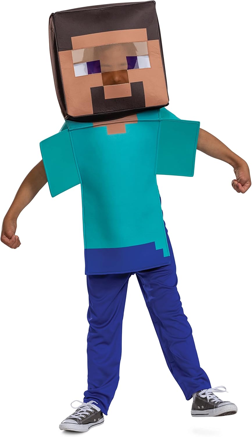 Adapted Minecraft Steve Costume for Kids