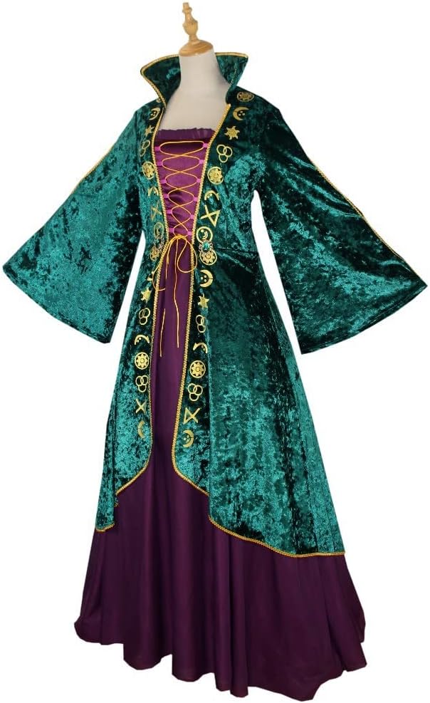Glowing Halloween Sparkles Winifred Sanderson Witch Costume for Girls Kids