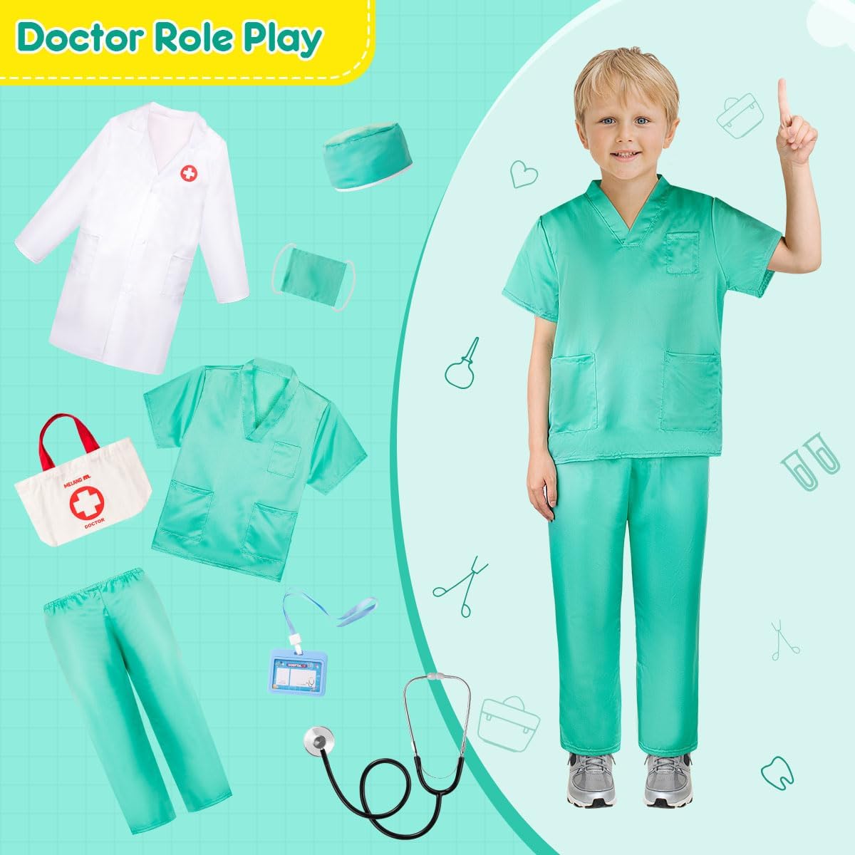 Meland Doctor Costume for Kids