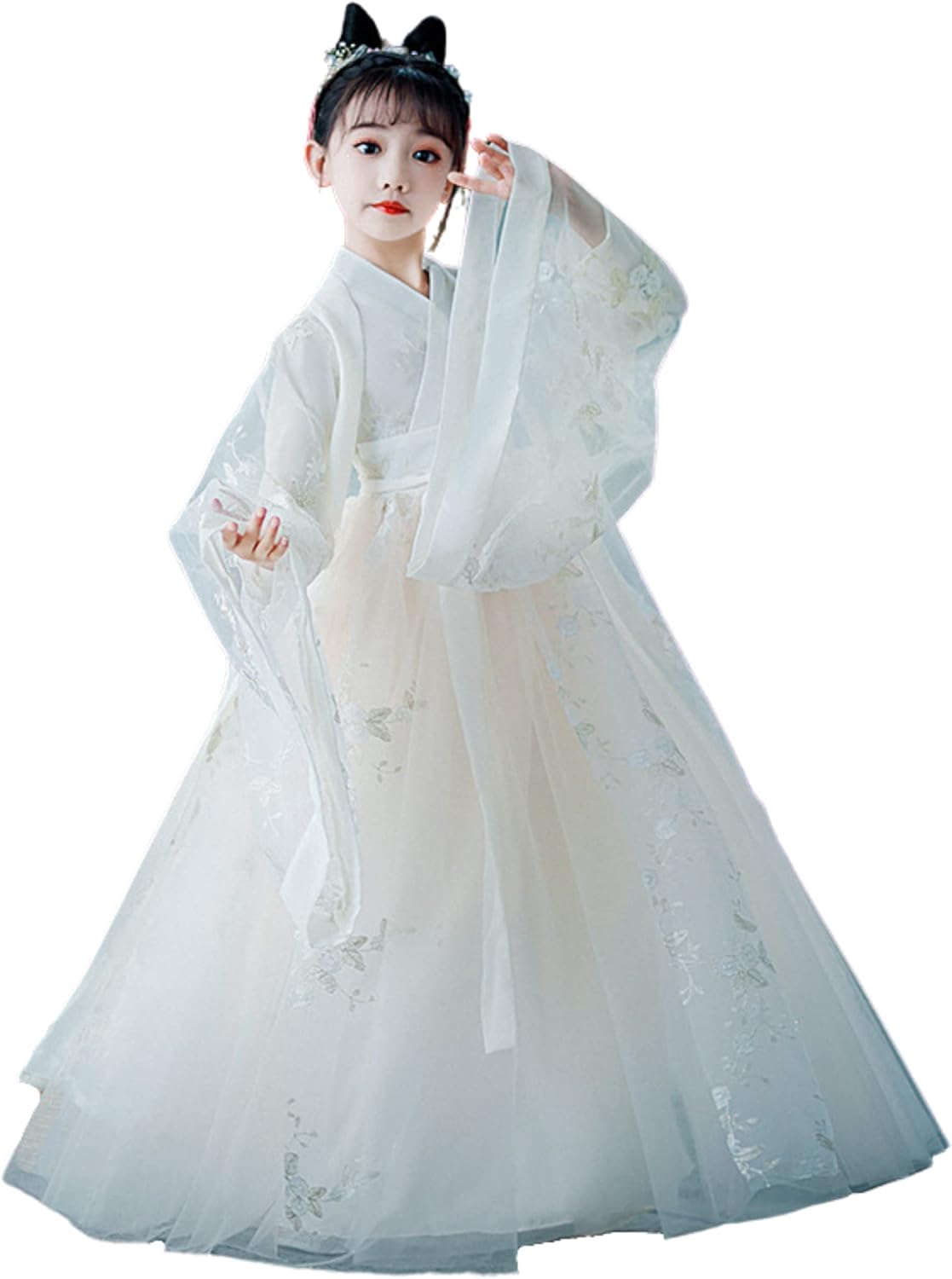 AINIFUGirls Fairy Hanfu Dresses Traditional Tang Suits Guzheng Dresses Ancient Performance Costume