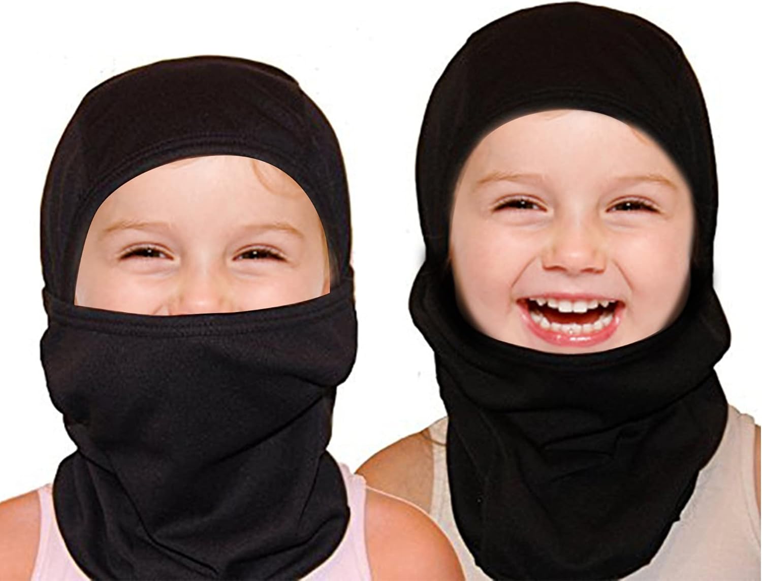 Black Youth Ski Mask Kids Warmers for Football and Hunting