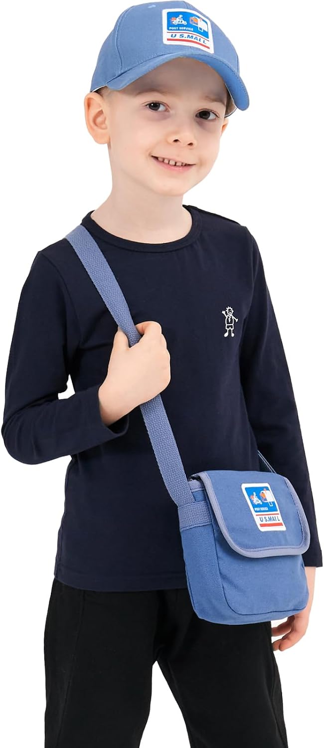 Mailman Costume Bucket HatPostman Bag 2 in 1 for Kids