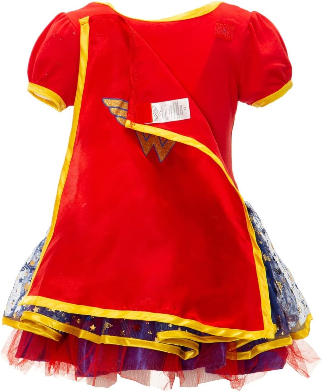 Warner Bros Justice League Wonder Woman Girls Cosplay Costume Dress Cape Headband