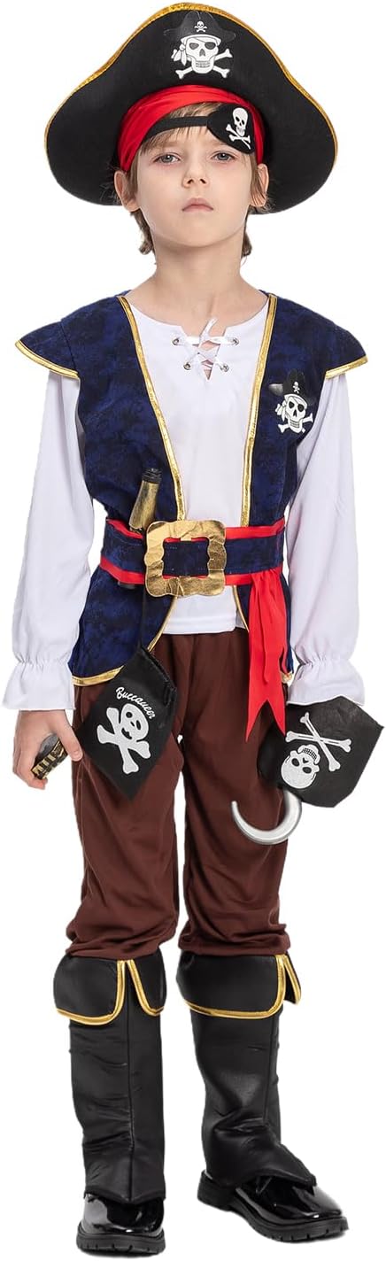 JAZGROM Kids Pirate Treasure Hammock Costume
