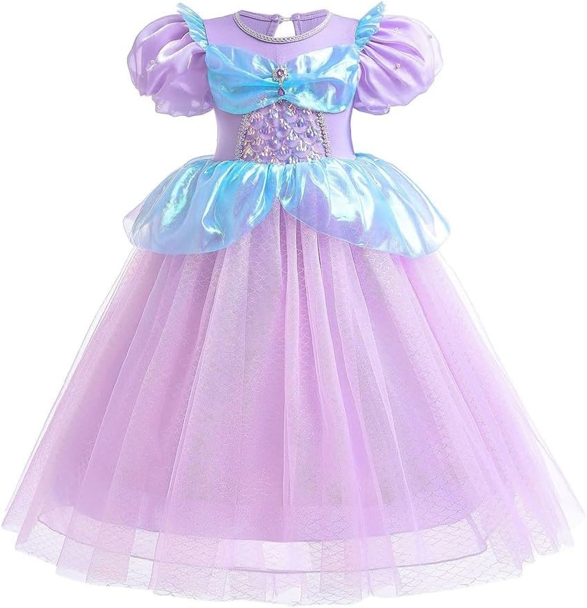 HIHCBF Girls Mermaid Princess Costume for Halloween More