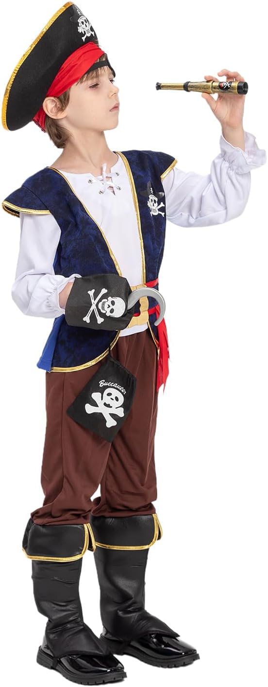 JAZGROM Kids Pirate Treasure Hammock Costume