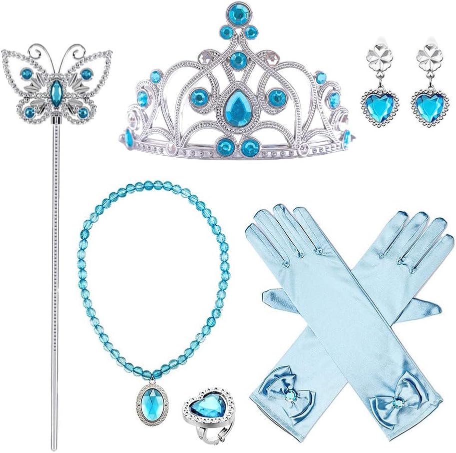 GirlsCW Disney Princess Costume Ball Gown wAccessories Set for Halloween Party