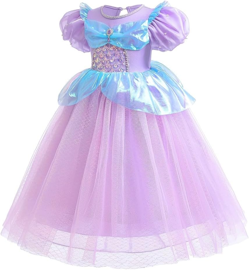 HIHCBF Girls Mermaid Princess Costume for Halloween More