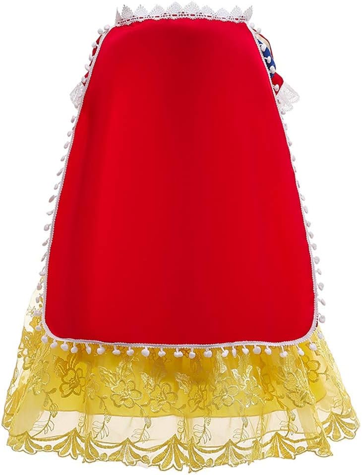 REXREII Girls Princess Snow White Costume Fancy Dress