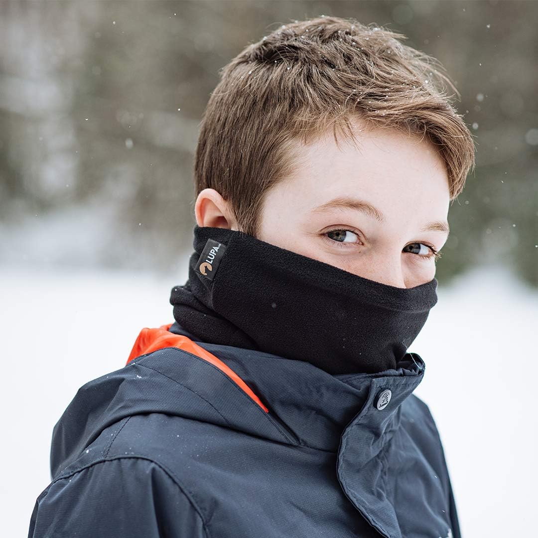 Winter Keeps Warm Lupa Kids Handmade Double-Layer Fleece Neck Gaiter - Boys Girls
