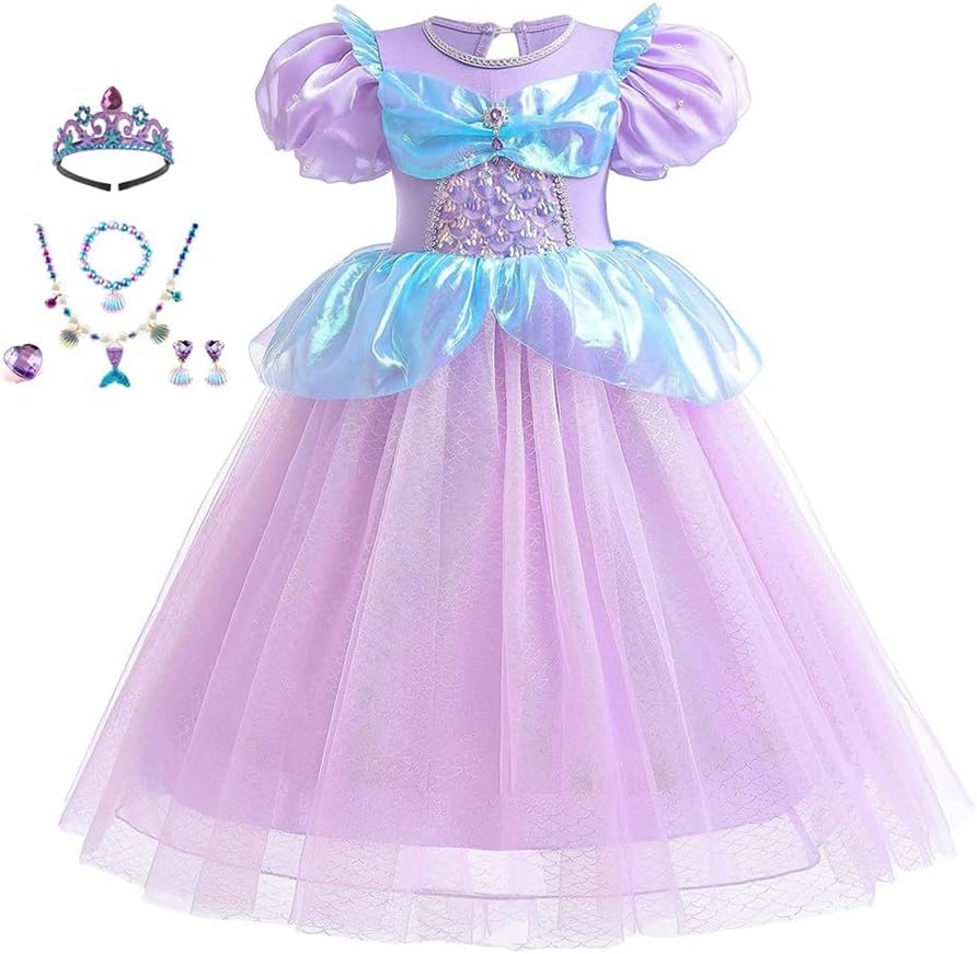 HIHCBF Girls Mermaid Princess Costume for Halloween More