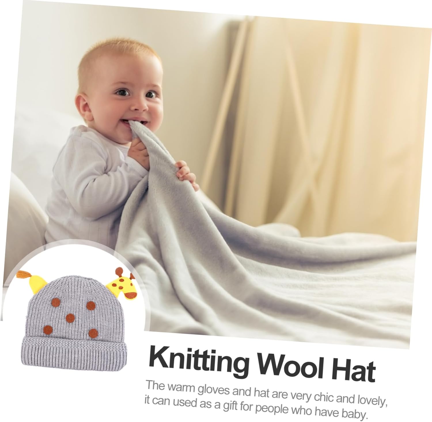 Cection Wool Beanie for Toddler Girls