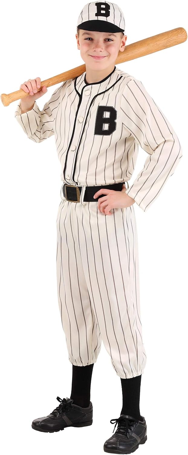 Boys Vintage Baseball Player Costume Set