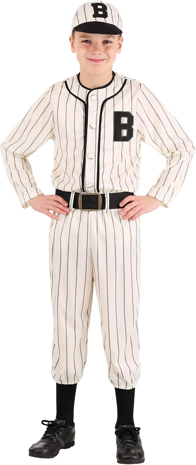 Boys Vintage Baseball Player Costume Set