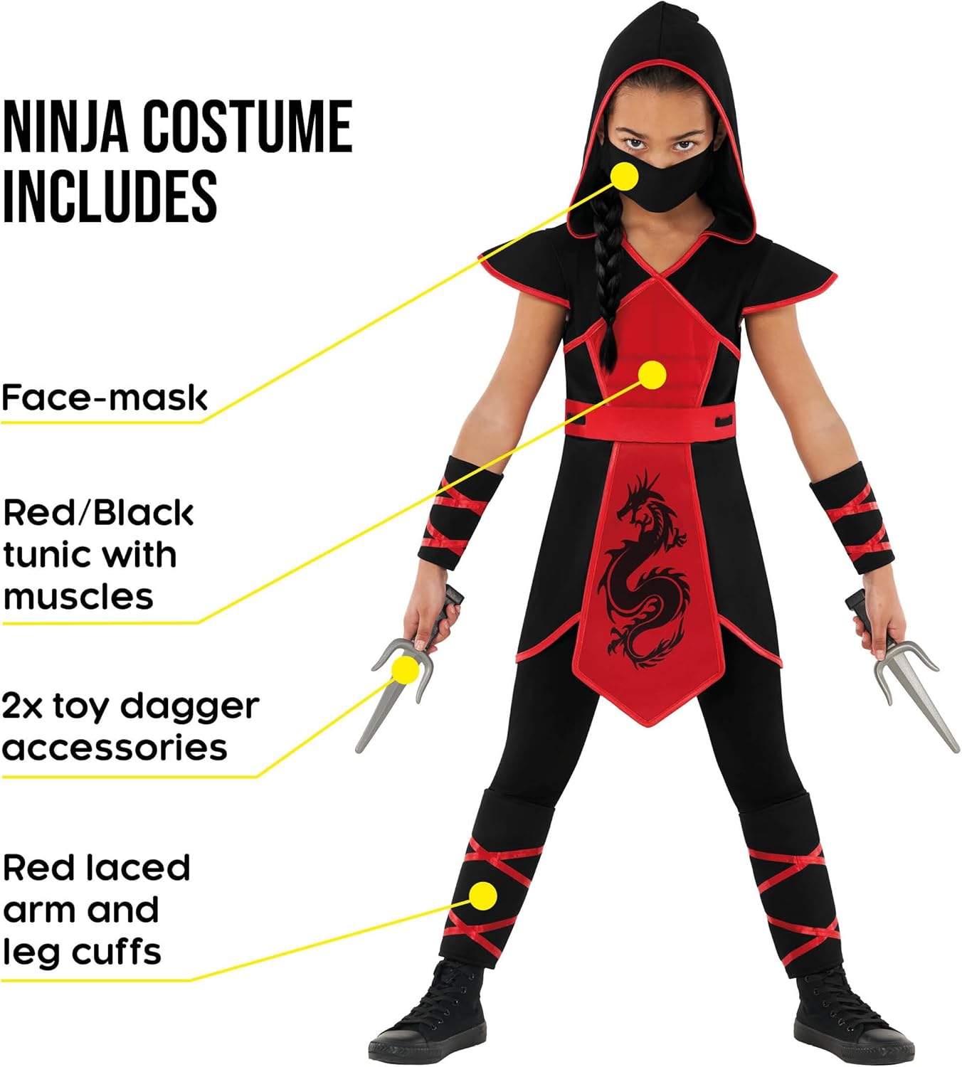 Perfect for Halloween Morph Ninja Costume for Girls