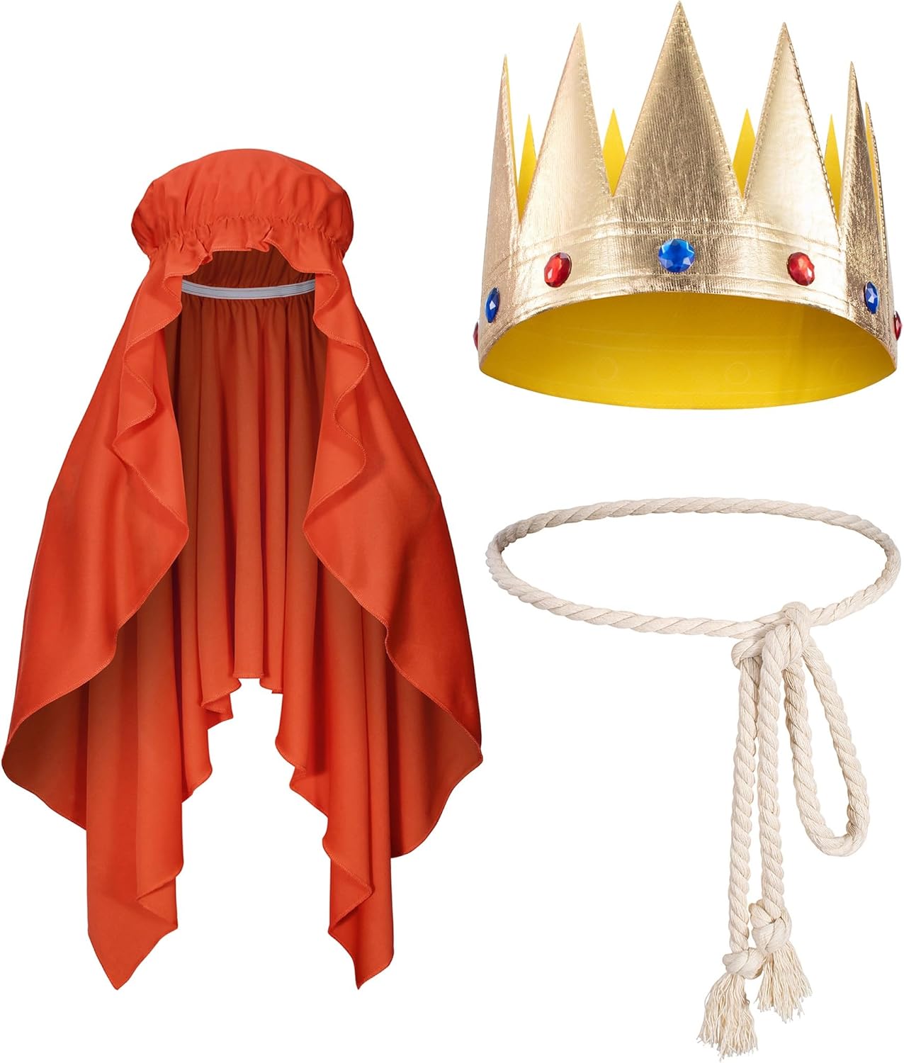 3 Wise Men Costume for Boys - Biblical Nativity Season Shirt Accessories