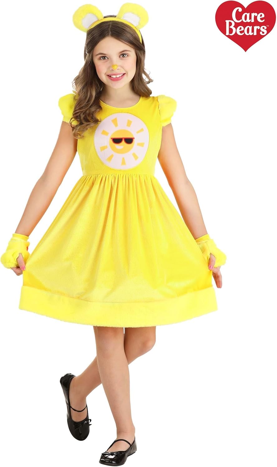 Care Bears Funshine Bear Party Dress Halloween Birthday Party costumes for Girls