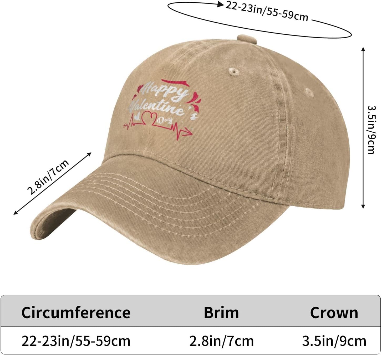 Valentines Day Baseball Cap for Dad